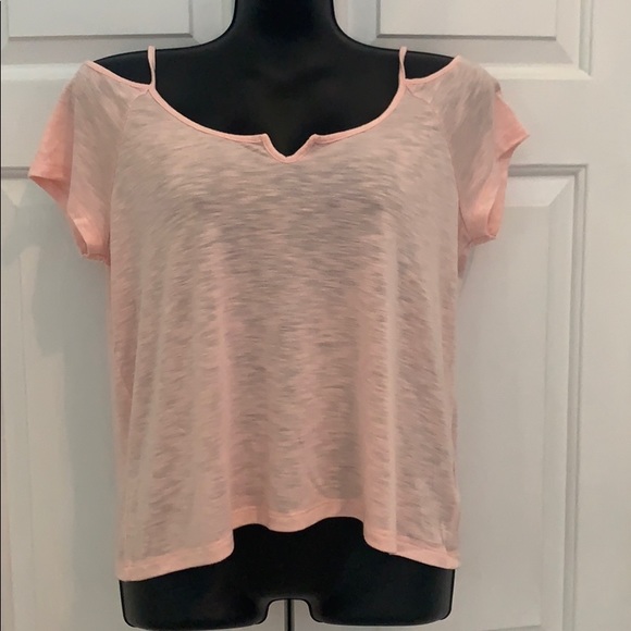 Mudd Tops - Juniors Mudd Light Pink Cold Shoulder Blouse